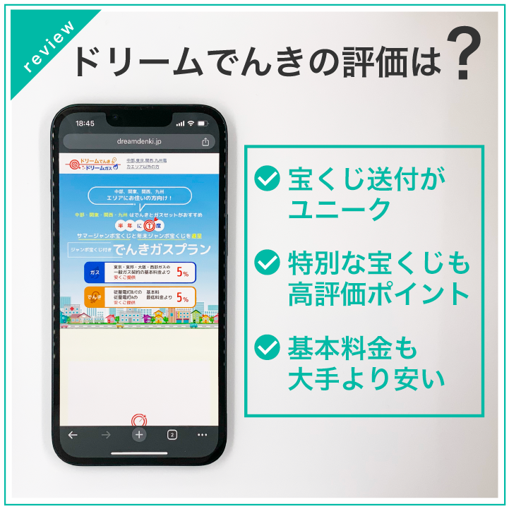 ドリームでんきの評価は？