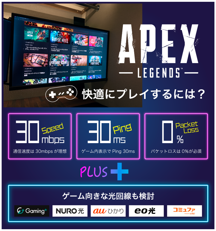 APEX 快適にプレイするには？