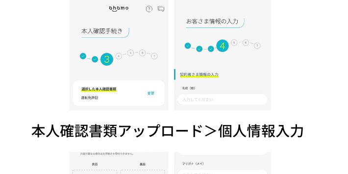 本人確認書類の提出・個人情報の入力