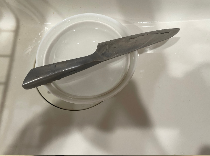 お皿2枚と包丁1本