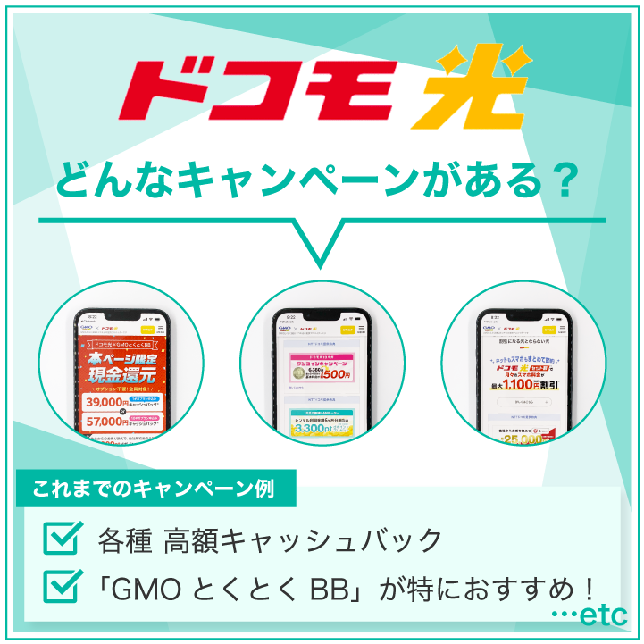 ドコモ光 どんなキャンペーンがある
