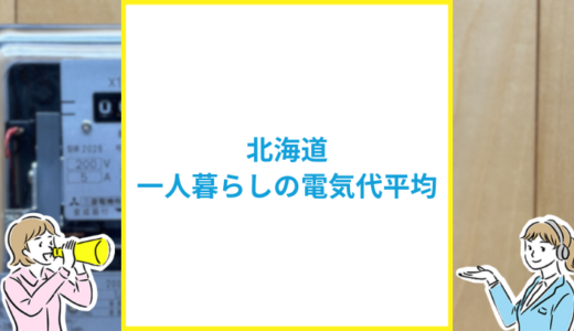 北海道の一人暮らしの電気代平均を解説！世代別や季節別平均も紹介