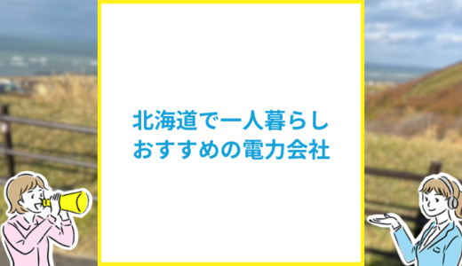 北海道の一人暮らしにおすすめの電力会社は？生活スタイル別おすすめの電力会社も紹介