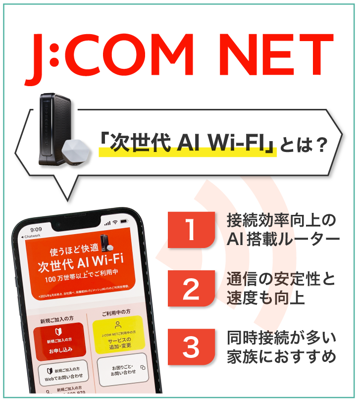 J:COM NET の次世代AI Wi-Fiとは？