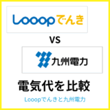 Looopでんきと九州電力の電気代を比較！どっちが安い？