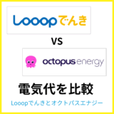 Looopでんきとオクトパスエナジーはどっちが安い？使用量・生活スタイル別で徹底比較
