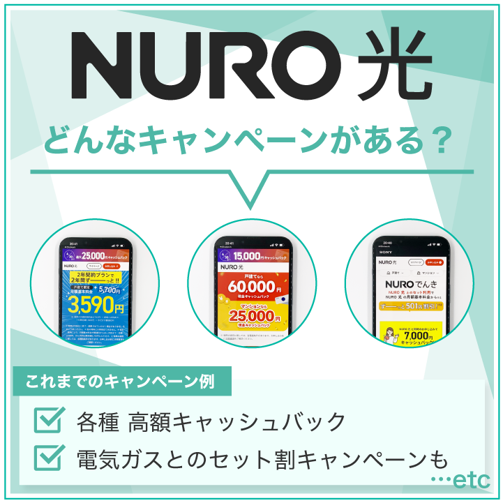 NURO光 どんなキャンペーンがある？