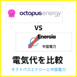 オクトパスエナジーと中国電力はどちらが安い?料金やセット割を比較