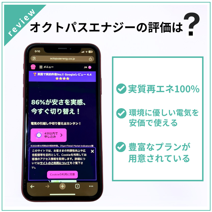 オクトパスエナジーを電気のプロがレビュー
