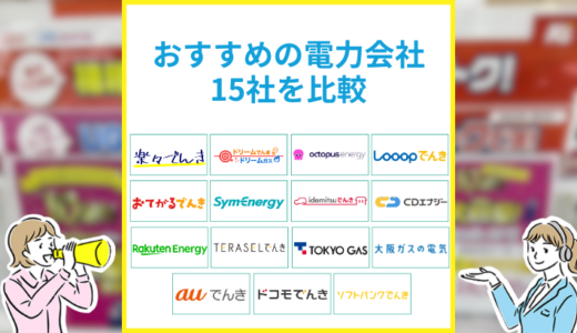 おすすめの電力会社15社を比較【2025年3月更新】