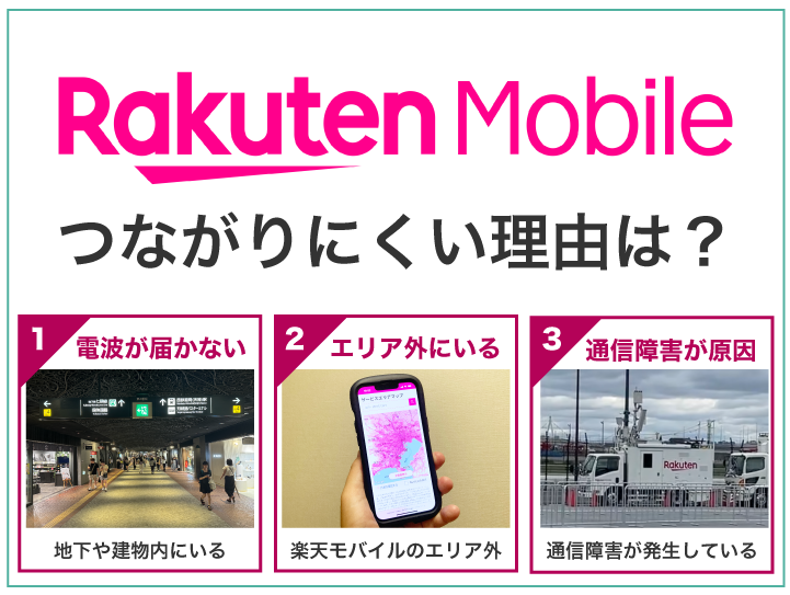 楽天モバイル つながりにくい理由は?