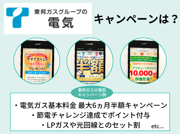 東邦ガスの電気のキャンペーン